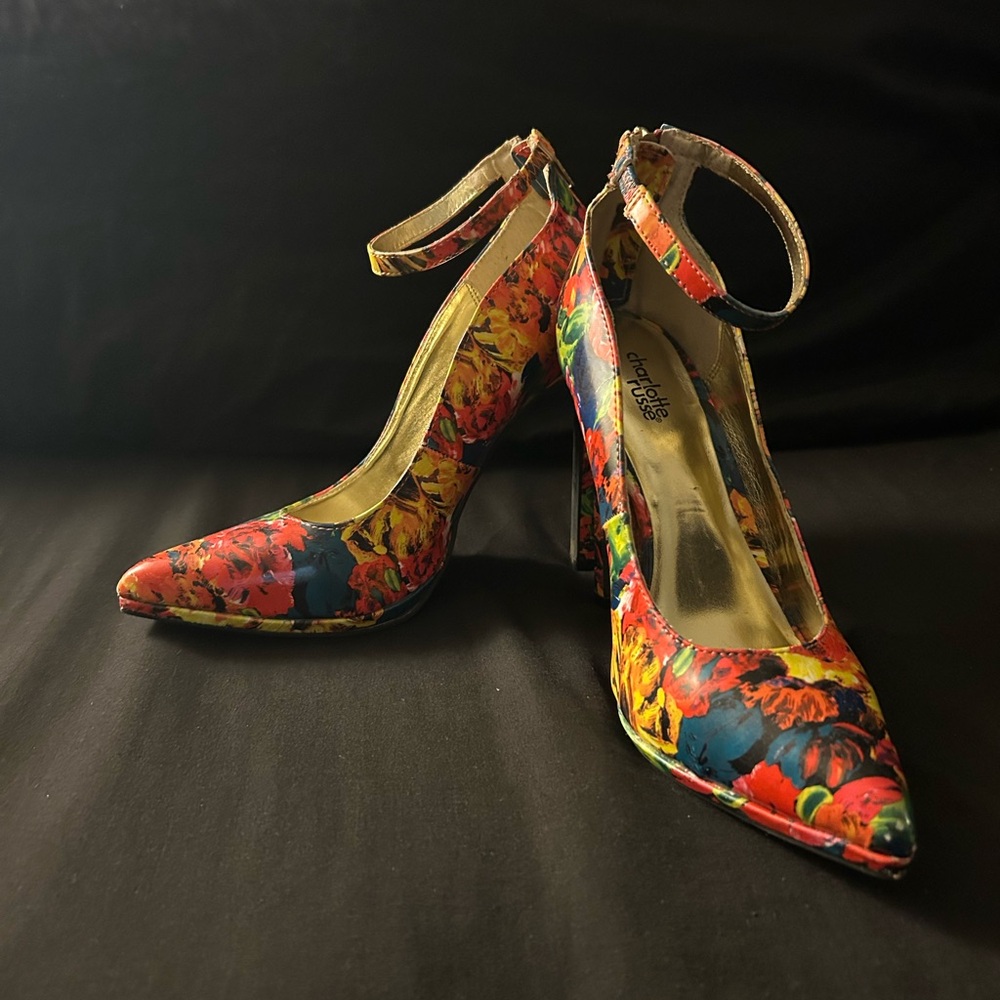 Colorful Floral Women's Heels